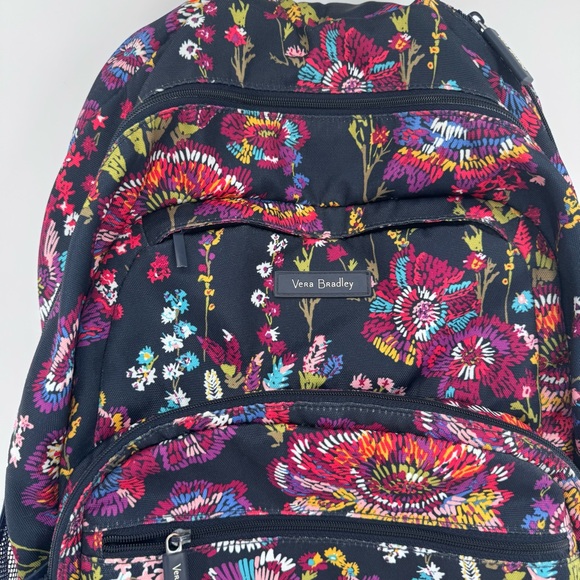 Vera Bradley Backpack Lighten Up Essential Midnight Wildflowers Travel Bag - Picture 3 of 13